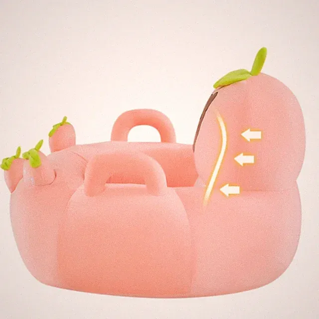Babysessel Kippstabil Anti-Rutsch Babysofa Weich Gepolstert für Kinderzimmer