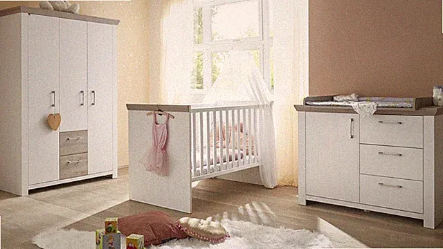 Babyzimmer-Set New York 3-teilig Anderson Pine Nelson Eiche umbaubar