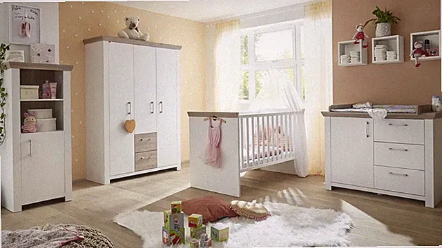 Babyzimmer-Set New York 7-teilig Anderson Pine Nelson Eiche umbaubar