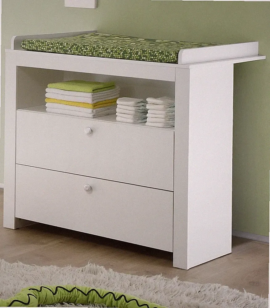 Babyzimmer Wickelkommode weiß Babymöbel Wickeltisch Kommode 96 x 111 cm Olivia