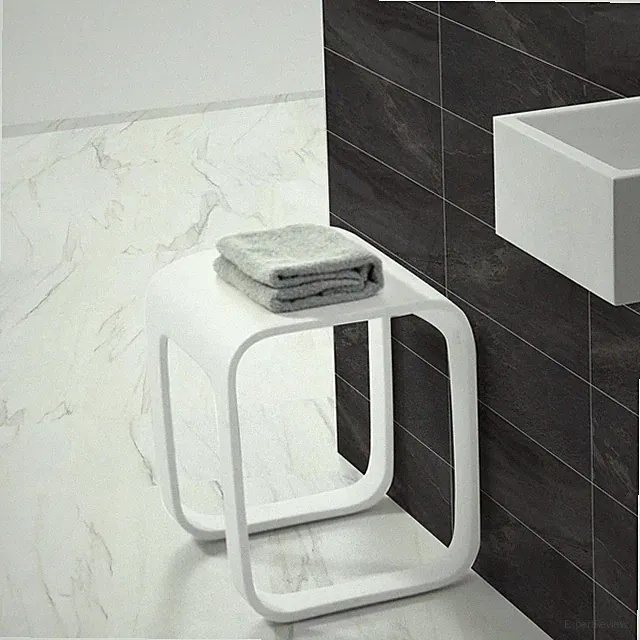Bad-Hocker Design Spa aus Mineralguss freistehend Hocker Bad-Möbel Dusch-Stuhl