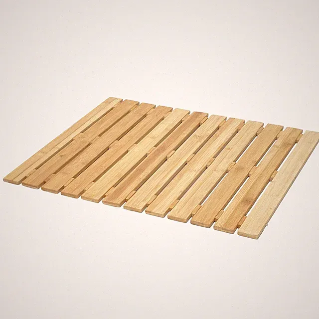 Badematte HWC-E73, Duschmatte Badteppich Badvorleger, Bambus rutschfest, 60x50cm