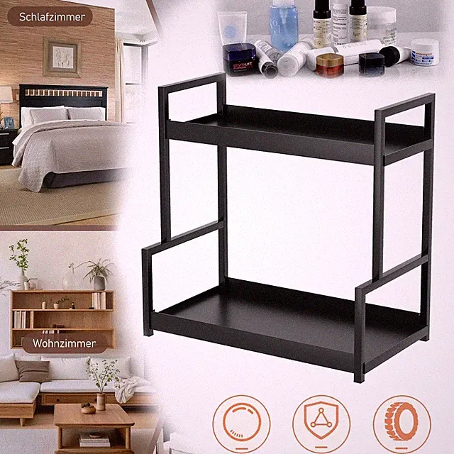 Badezimmer Aufbewahrung Organizer 2 Tier Küchen Gewürzregal Für Vanity Kosmetik