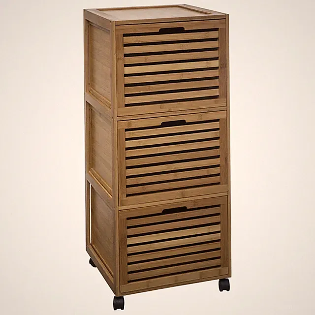 Badezimmerregal mit 3 Schubladen BAMBOU, 41 x 93 cm, aus Bambus