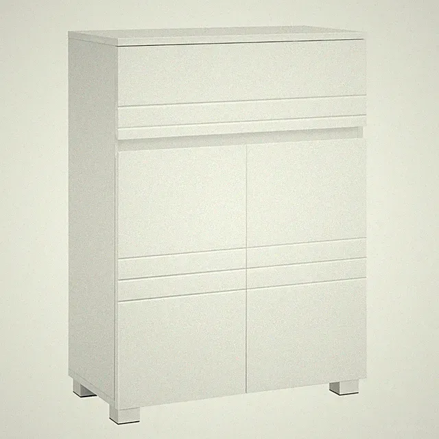 Badezimmerschrank auf Fuß, Aufbewahrungsschrank mit Schublade, BBK140W01
