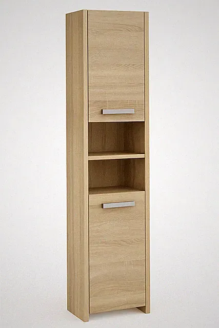 Badezimmerschrank Badschrank Hochschrank Badmöbel Schrank Modern 170x40cm Sonoma