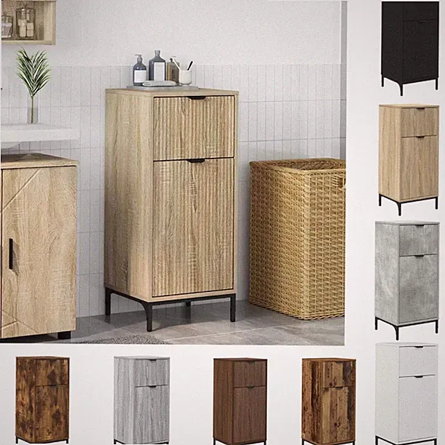 Badezimmerschrank Holzwerkstoff Badezimmermöbel Badezimmerschrank vidaXL