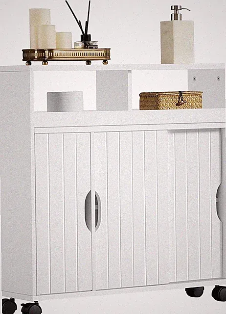 Badezimmerschrank mit Schiebetür und verstellbaren Einlegeböden 69