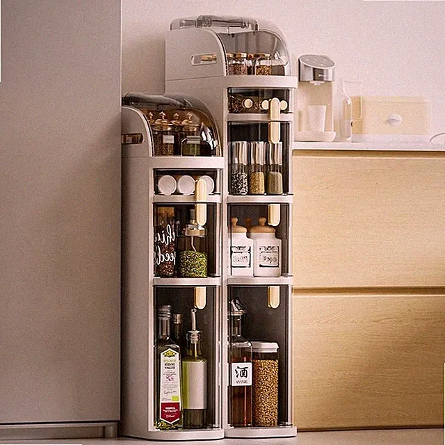 Badezimmerschrank Schmal Rollwagen mit 4 Schubladen, Badregal, Küchenschrank