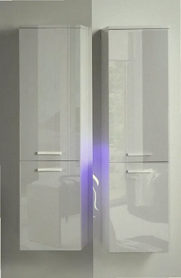 Badezimmerschrank Schwarz/Weiß Modern mit Stauraum für Badezimmer