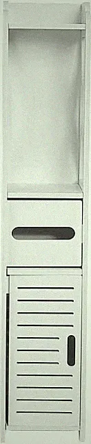 Badezimmerschrank Toilettenpapierhalter Säule Regal 20x20x80cm Weiß
