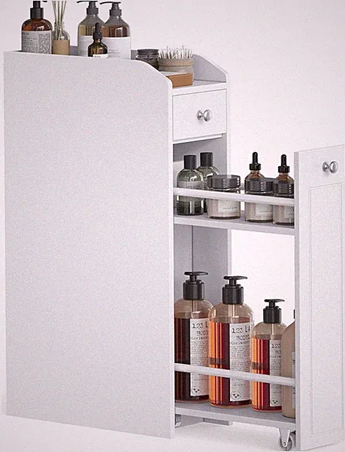 Badezimmerschrank VASAGLE BBC847P31 Schubladen Schrank weiß