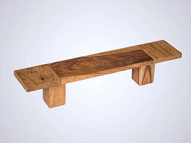 Badmöbel Handtuchhalter Palisander Holz Handtuchstange 50cm Leeston Badezimmer