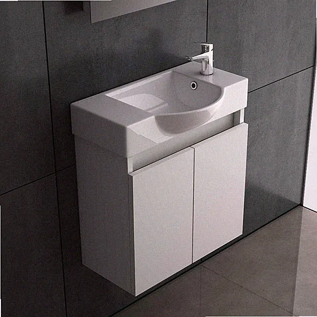 Badmöbel Set Waschbecken mit Unterschrank Waschtisch Waschbeckenunterschrank Bad