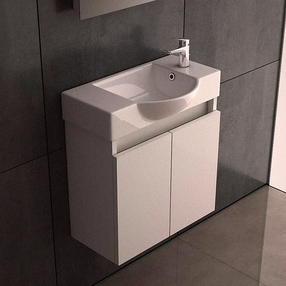 Badmöbel Set Waschbecken mit Unterschrank Waschtisch Waschbeckenunterschrank Bad