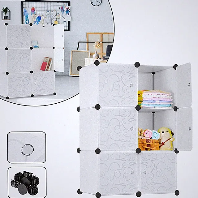 Badregal Garderobe DIY Steckregal Schuhablage Kleiderschrank Aufbewahrung Weiß