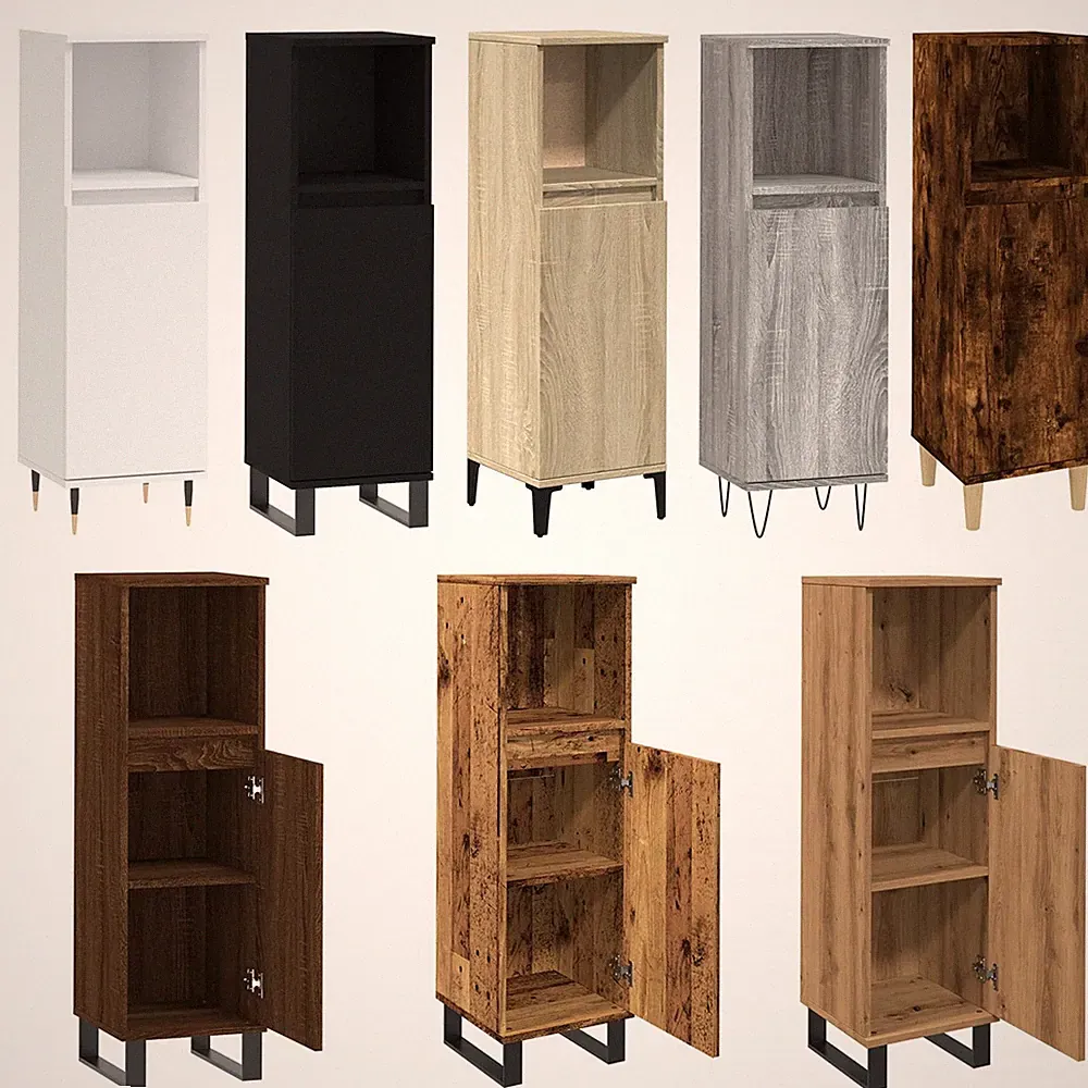 Badschrank Badezimmerschrank Badregal Schmaler Hochschrank Bad Schrank Badmöbel