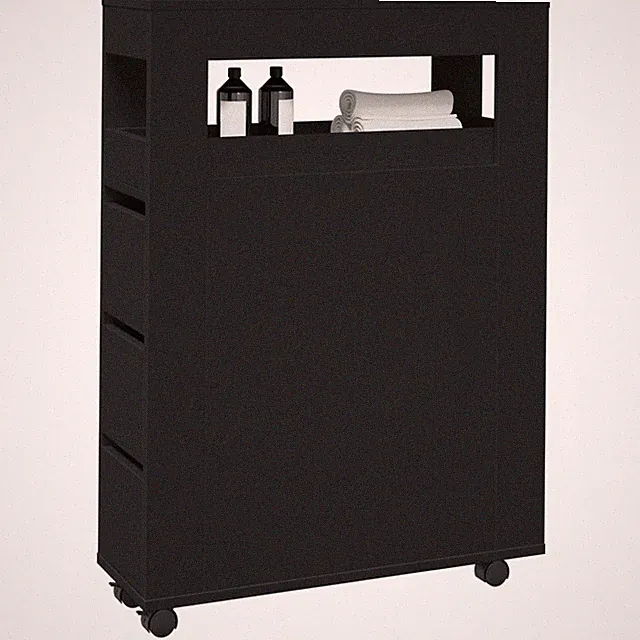 Badschrank Schmal mit Rollen Badezimmerschrank Nischenschrank Badezimmer Regal