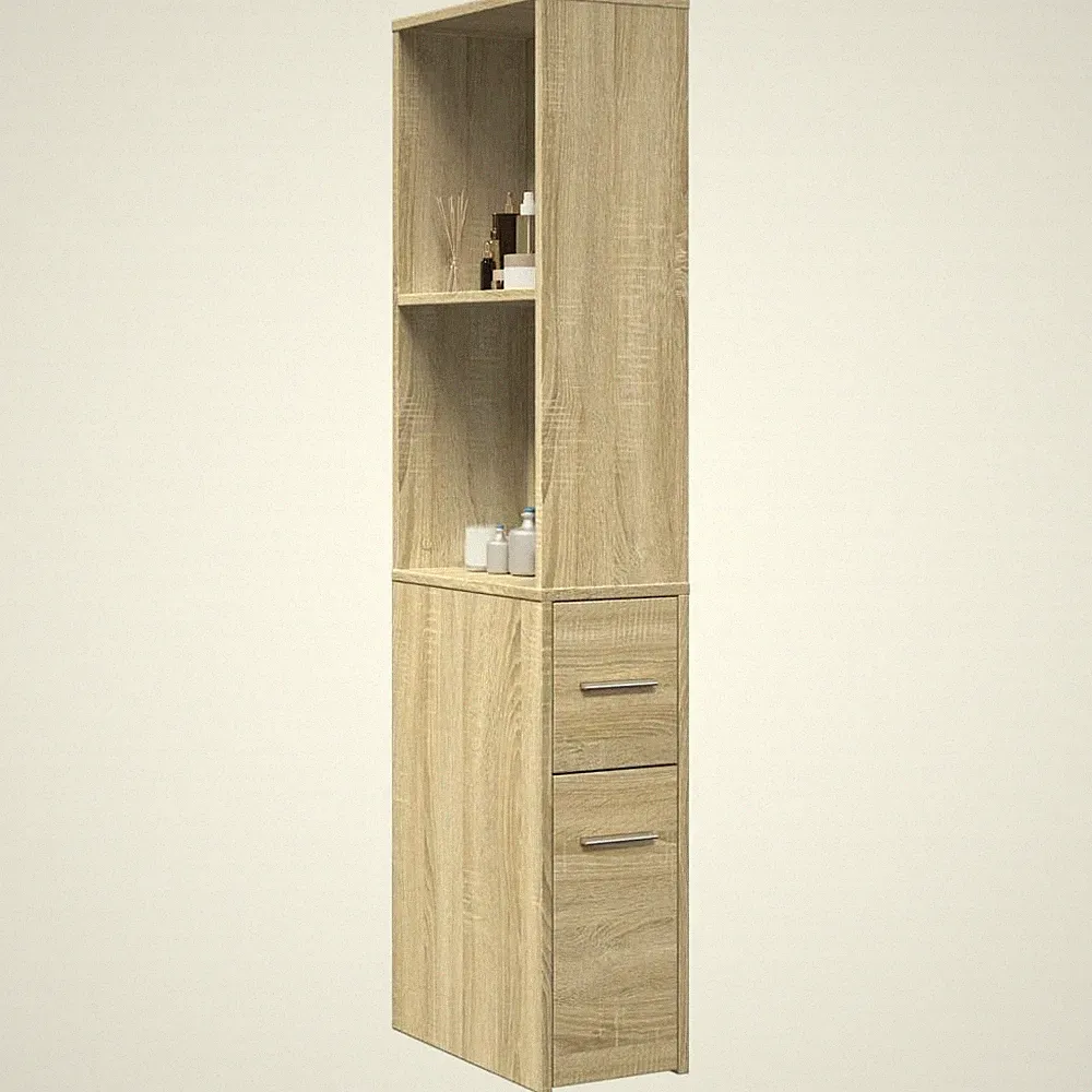 vidaxl badschrank schmal mit rollen schwarz holzwerkstoff