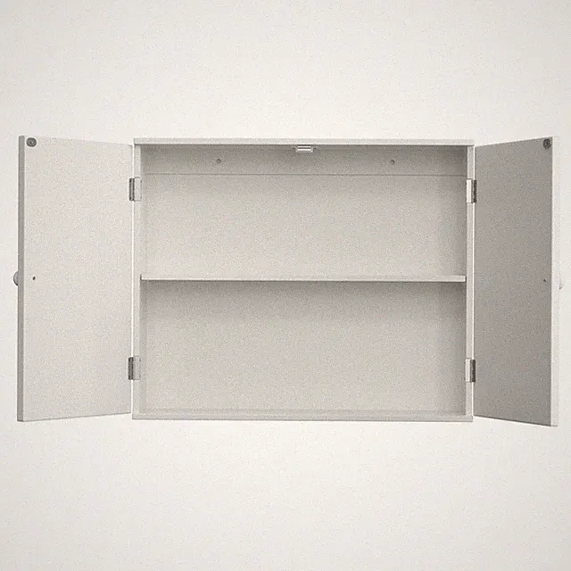 Badzimmerschrank Hängeschrank Wandschrank Badkommode mit 2 Ablagefach Weiß MDF