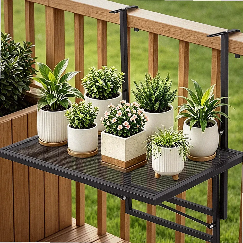 Balkonhängetisch Hängetisch Loungetisch Gartenmöbel Wird Balkontisch 60x40cm DE