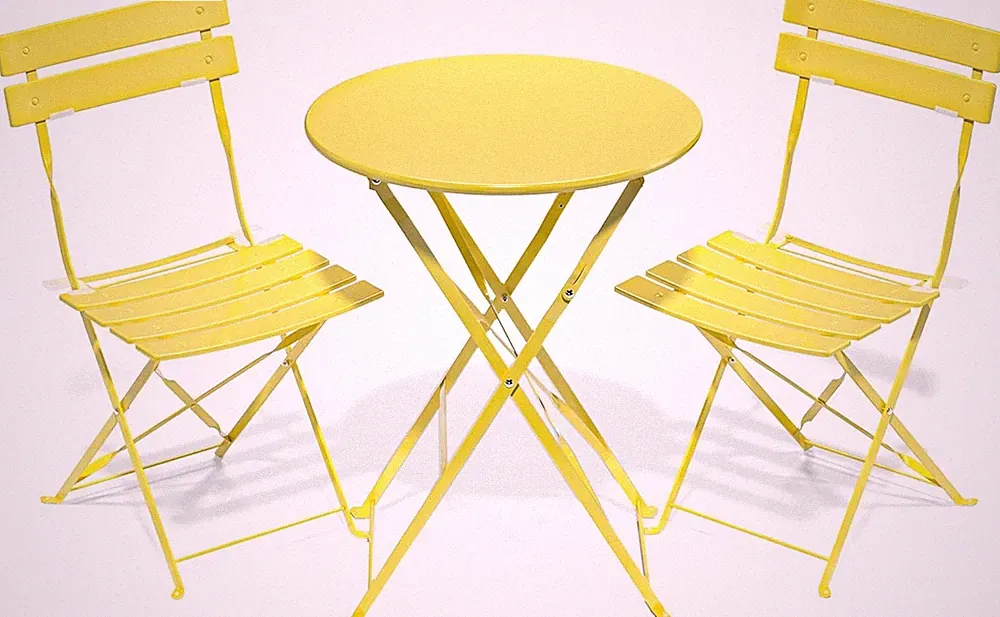 Balkonmöbel Set 3teilig, Balkonset 2 Klappstuhl 1 Klapptisch, Bistro Gartenmöbel