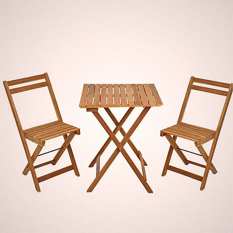 Balkonmöbel Sitzgruppe Balkonset Gartenmöbel Holzmöbel Klapptisch Klappstühle