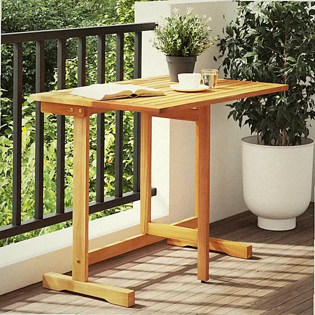 Balkontisch Klappbar Gartentisch Klapptisch Holztisch Massivholz Akazie vidaXL