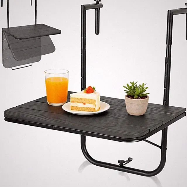 Balkontisch klappbar Hängetisch wetterfest höhenverstellbar 60x40cm
