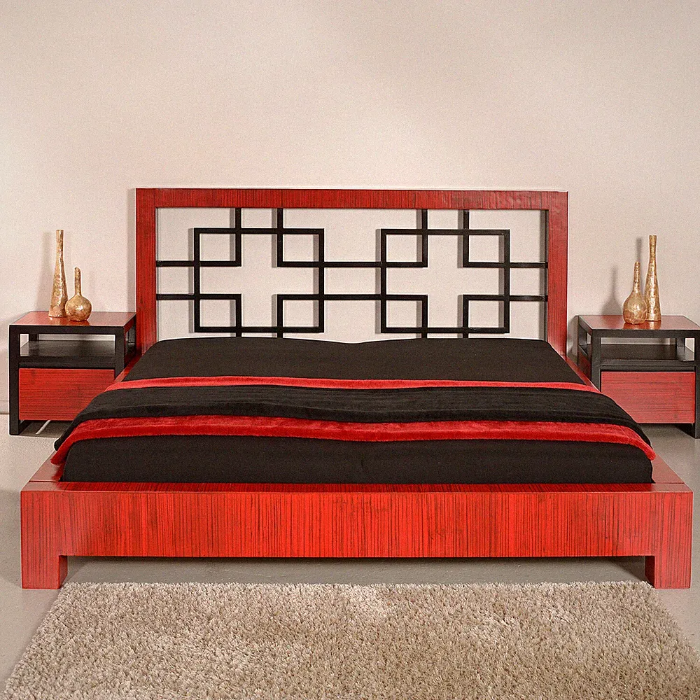 Bambusbett Ming 200x220 Bettrahmen Chinesisch Asiatisch Möbel Asia Bettgestell