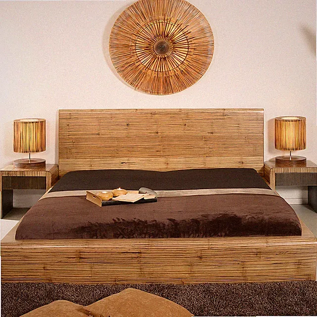 Bambusbett Zen 160x200 Bettrahmen Bambusmöbel Holzbett Asiatisches Bettgestell