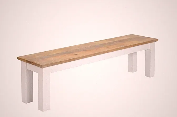Bank Sitzbank 140cm Massivholz Mango weiß natur NEU OVP!!!