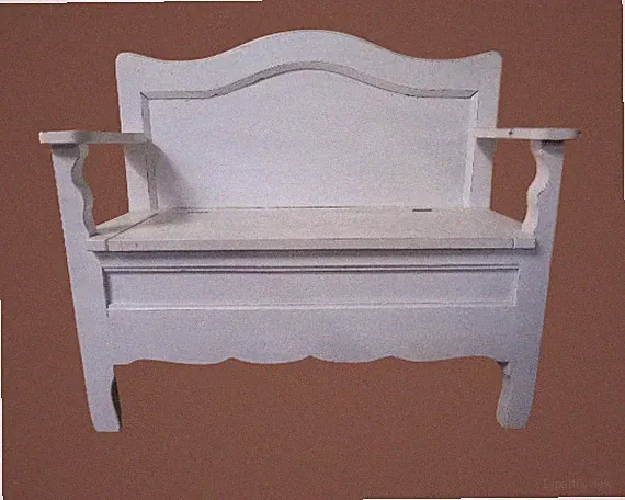 Bank, Sitzbank, Holzbank, Truhenbank, Landhaus Vintage rustikal shabby-chic