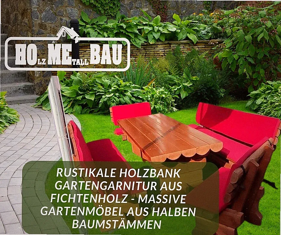 Bankgarnitur Gartenmöbel komplettes Set Gartenbank Massivholz SEHR GÜNSTIG