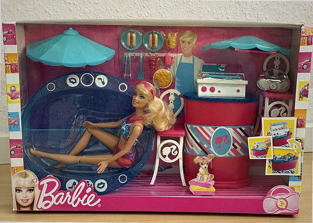 Barbie Glam Collection Pool Party Grillen Mit Puppe Möbel Furniture Playset Neu