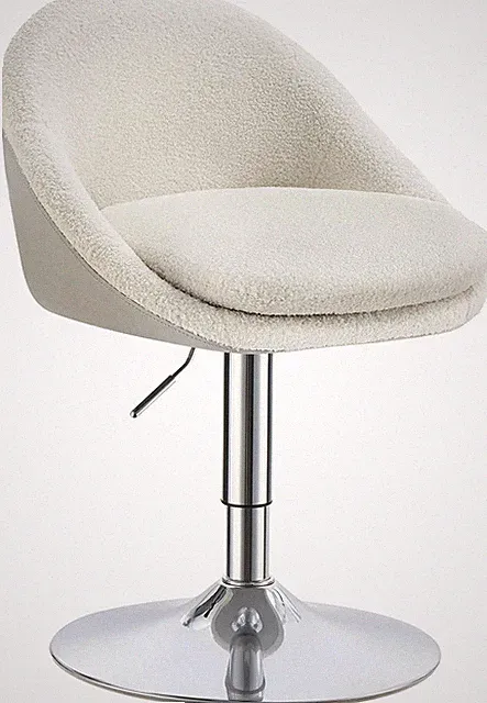 Barhocker mit Sockel und Gasdruckzylinder, drehbar, verstellbar, cremew