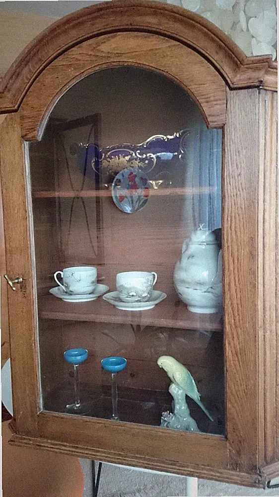Barock Möbel Hängeschrank Vitrine Original