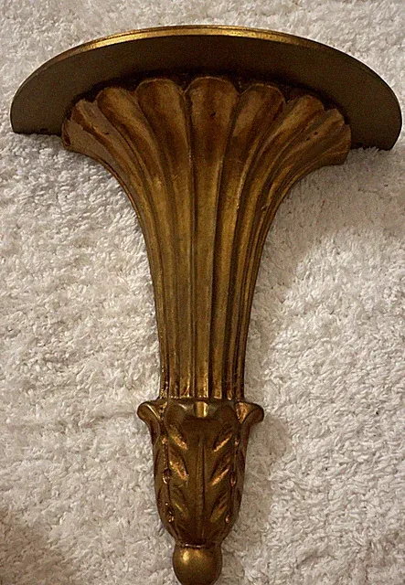 Barock Regalbrett / Wandkansole - vergoldet - Vintage
