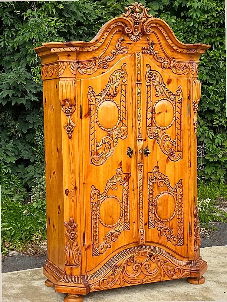 Barock Schrank Dielenschrank Biedermeier Landhaus Bauernschrank Kasten STILMÖBEL