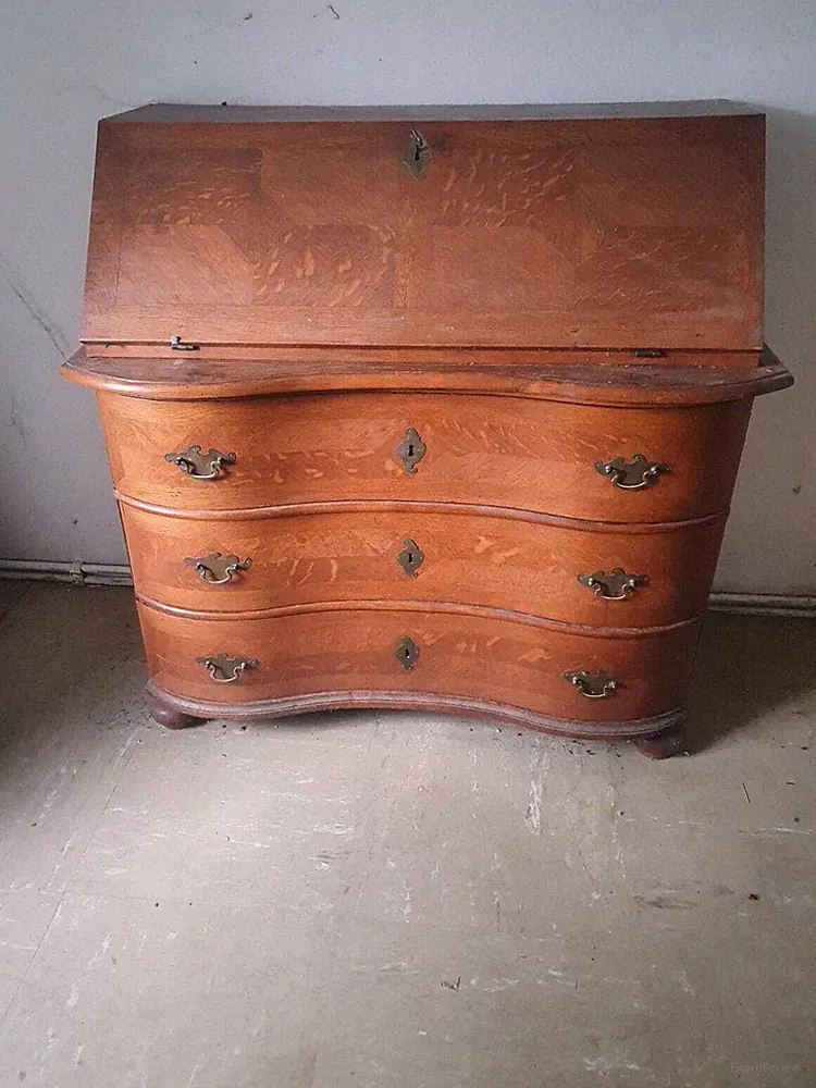 Barock Sekretär Barockmöbel Schrank Eichenmöbel Antiquitäten Kleiderschrank top
