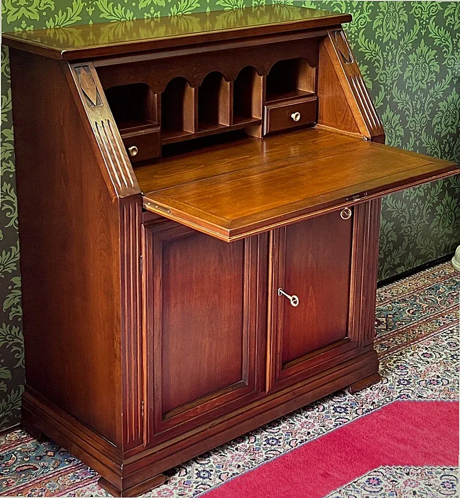Barock Sekretär Biedermeier Kommode Schreibtisch Nussbaum Stilmöbel SELVA