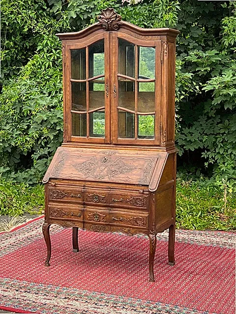 Barock Sekretär Vitrine Gründerzeit Biedermeier Schreibtisch Sekretär STILMÖBEL