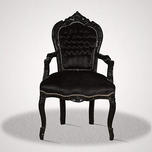 Barock stuhl schwarz Esstisch modern antik repro look klassich black luxus