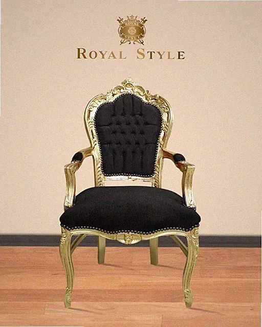 Barock stuhl schwarz gold Esstisch modern himmel repro look klassich style luxus