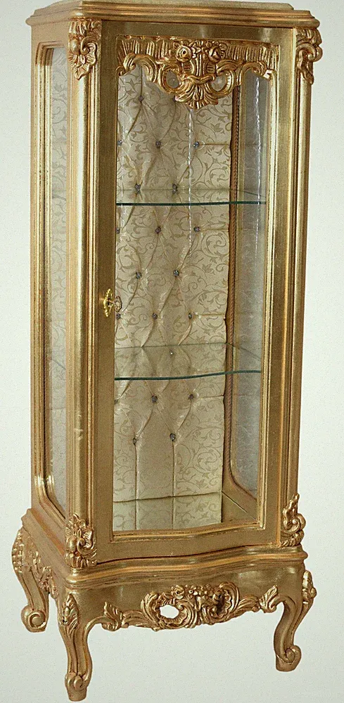 Barock Vitrine „CHATEAU ARTISAN“ – Glasvitrine Massivholz Rokoko Stil