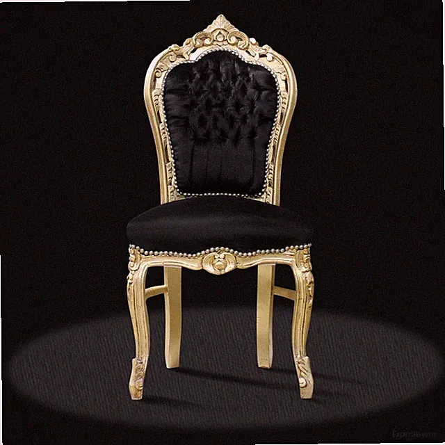 Barockstuhl schwarz gold holz repro antik Esszimmer Wohnzimmer Luxus Style