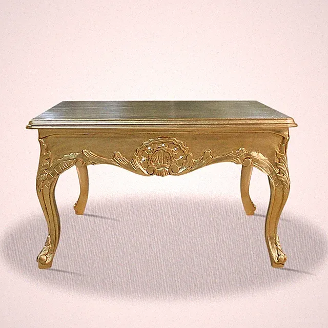 Barocktisch Tisch Gold Antik Retro Königlich Couchtisch Beistelltisch Royal Top