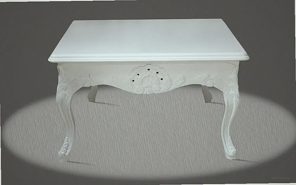 Barocktisch Tisch Weiß Antik Retro Königlich Couchtisch Beistelltisch Royal Top