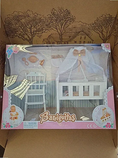 Barriguitas Puppen Zimmer Stuhl Wiege Baby Kinder Spielzeug