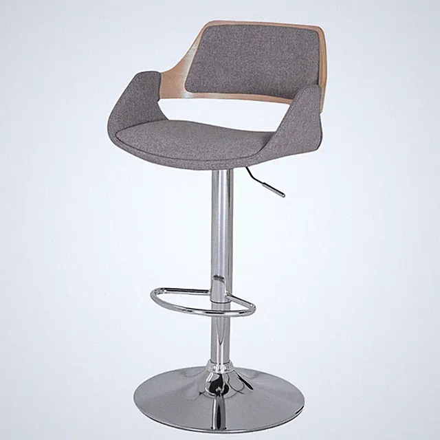 Barstuhl Bedsted - Webstoff / Metall - Anthrazit